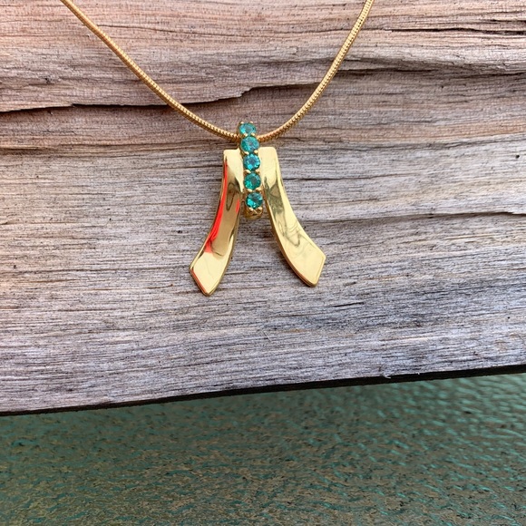 Peridot Gold plated 925 Silver Pendant Christmas - Picture 2 of 2